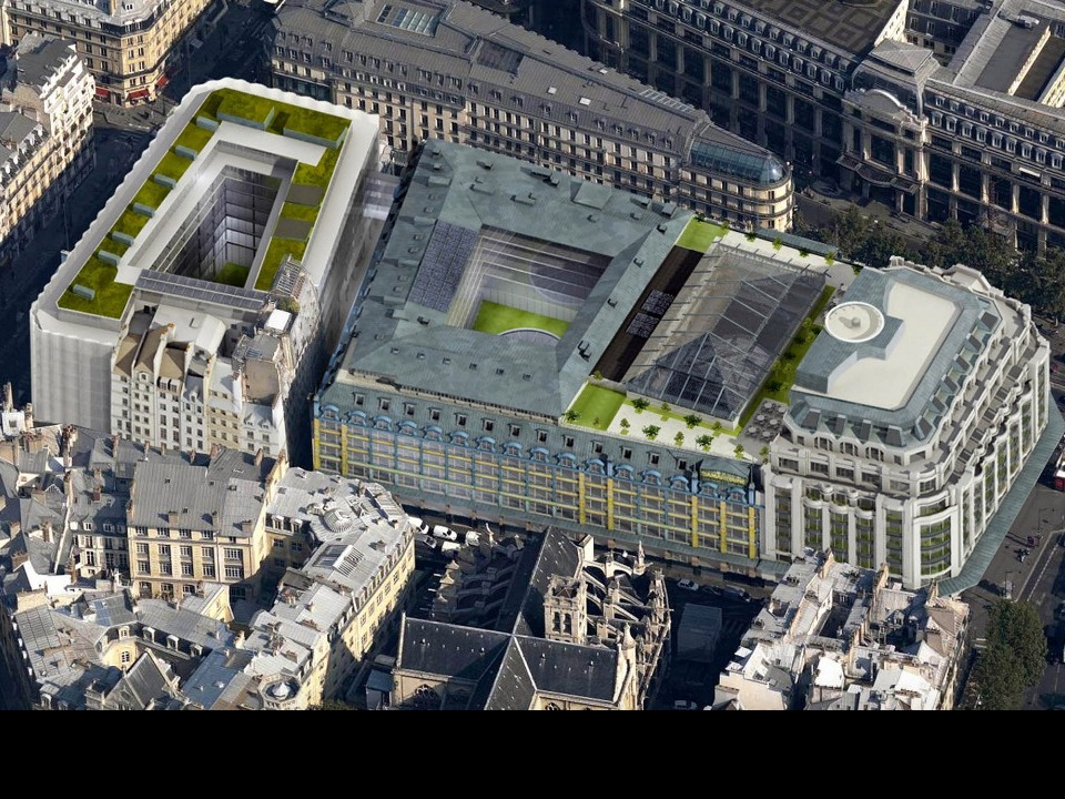 LA SAMARITAINE (Paris 1er) - Bâtiments Jourdain n° 2 et 4 au centre