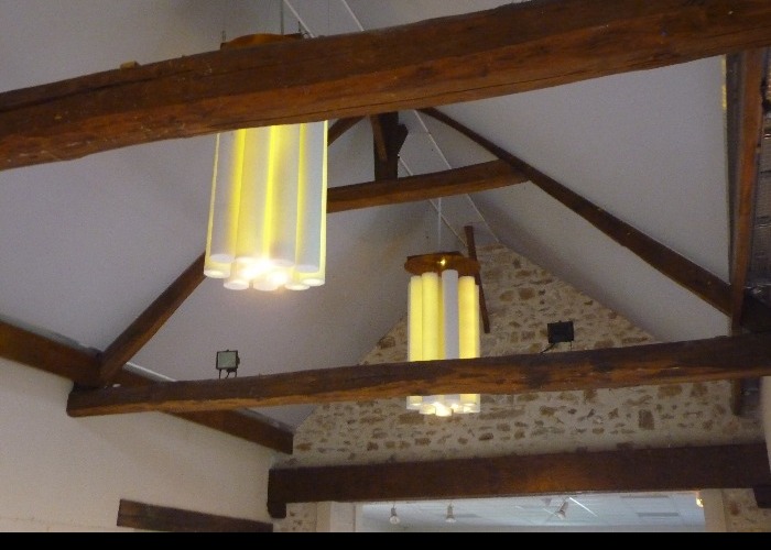 Luminaires acoustiques salle des fêtes Mairie de Fleury en Bière (F-77) -  